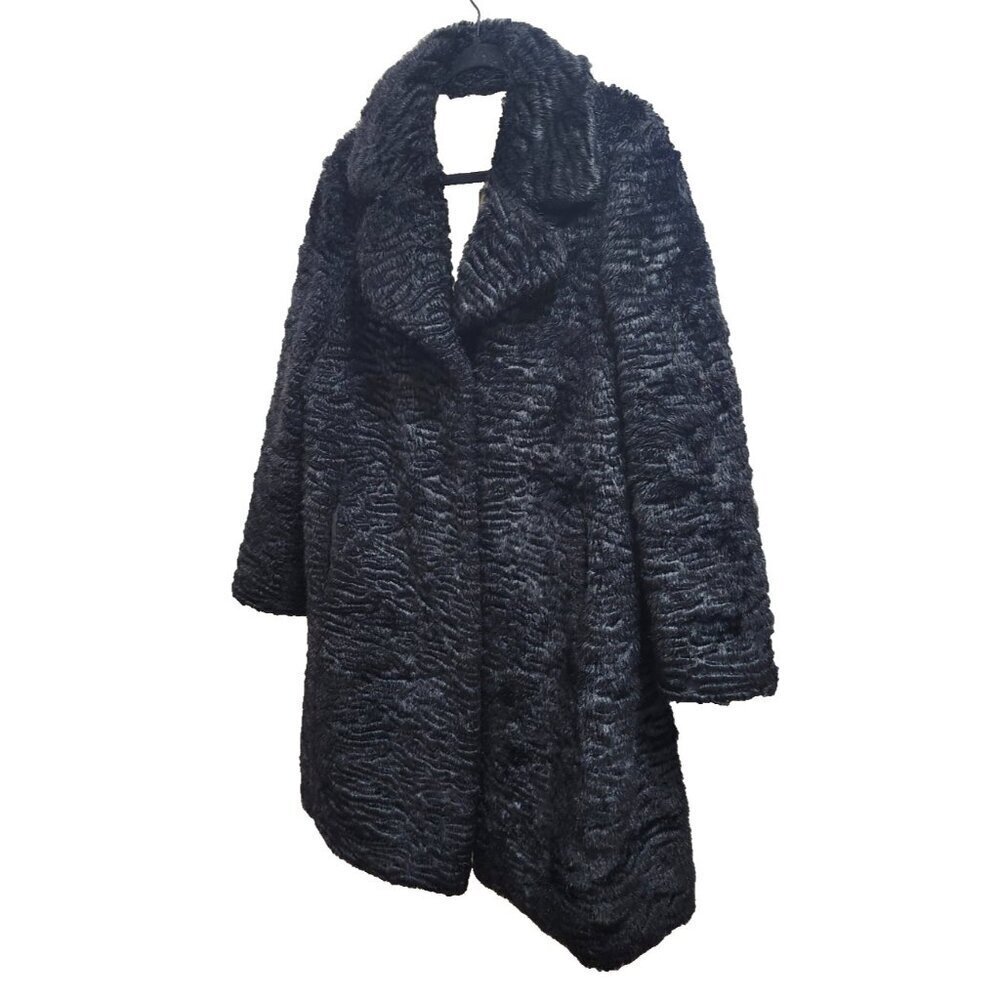 Kate Spade New York Faux Fur Coat Women’s M Elegant Textured Plush Winter Jacket - Picture 3 of 14